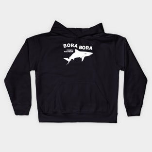 Shark Diving In Bora Bora Kids Hoodie